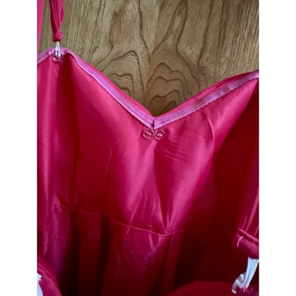 Revelry Formal Gown Dress Womens 18 Bright Pink Long Maxi Chiffon Bridesmaids - Picture 9 of 14